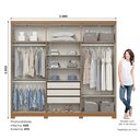 Ver imagem 3 de Guarda-Roupa Casal 6 Portas e 3 Gavetas New Jade Off White/Cinamomo