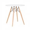 Conjunto Mesa Redonda 90cm Tampo em Mdf 4 Cadeiras Pp Base Madeira Eames Dsw-m - 3