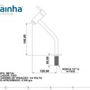Ver imagem 4 de Torneira Para Lavatório Nobre Soft 14cm Bancada 1/4 de Volta Rainha Metais