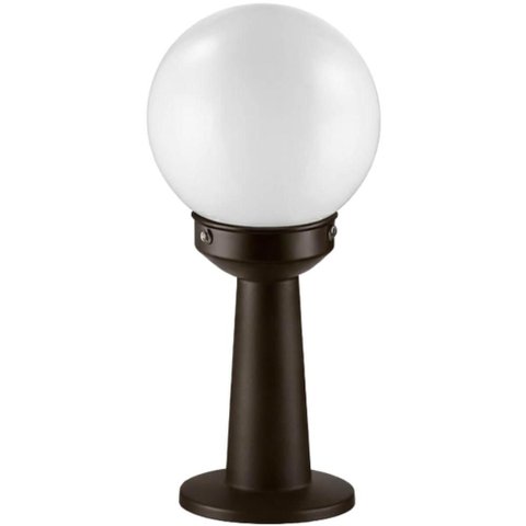 Poste Balizador 43cm Preto Luminária Globo de Jardim Quintal Iluminação Área Externa