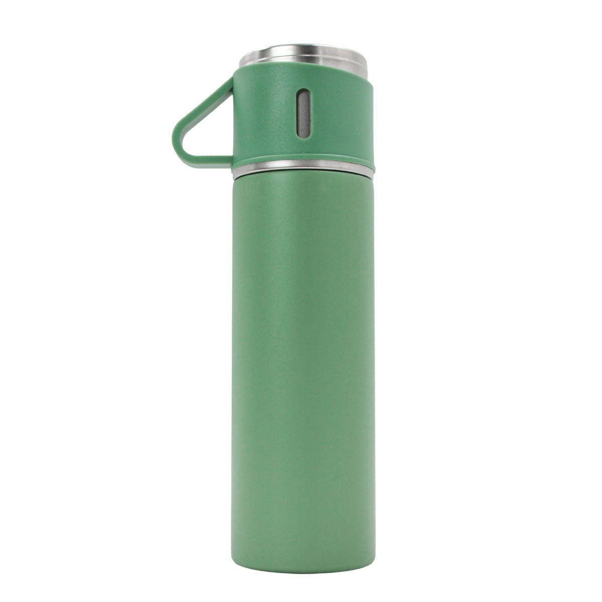 Garrafa Térmica com Copo - Parede Dupla Inox, 500ml:verde - 2