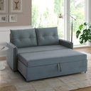 Ver imagem 1 de Sofá Icaria 3 em 1 Sofá Chaise Cama 1,50m Cinza Casal
