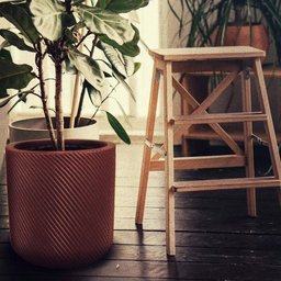 Vaso Cilíndrico Vite Vogue Cor Ferrugem 34x33,5 cm - 2