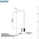 Ver imagem 2 de Torneira Para Lavatório Nobre Soft 27cm Bancada 1/4 de Volta Rainha Metais