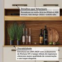 Ver imagem 5 de Armário de Cozinha Compacta com 4 Portas 1 Gaveta 102cm 100% MDF Geórgia Espresso Móveis Bege/Amêndoa/Off White