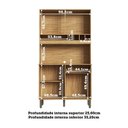 Ver imagem 4 de Armário de Cozinha Compacta com 4 Portas 1 Gaveta 102cm 100% MDF Geórgia Espresso Móveis Bege/Amêndoa/Off White