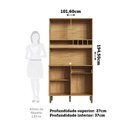 Ver imagem 3 de Armário de Cozinha Compacta com 4 Portas 1 Gaveta 102cm 100% MDF Geórgia Espresso Móveis Cinza/Amêndoa/Chumbo