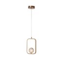 Ver imagem 1 de Pendente Moderno Dourado 25cm Led 13w 3000k Bivolt 14532-pl