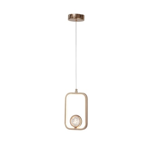 Pendente Moderno Dourado 25cm Led 13w 3000k Bivolt 14532-pl
