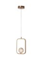 Ver imagem 1 de Pendente Moderno Dourado 25cm Led 13w 3000k Bivolt 14532-pl