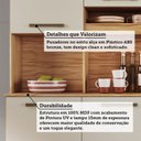 Ver imagem 5 de Armário de Cozinha Compacta com 6 Portas 1 Gaveta 151cm 100% MDF Geórgia Espresso Móveis Bege/Amêndoa/Off White