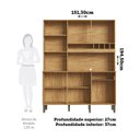 Ver imagem 3 de Armário de Cozinha Compacta com 6 Portas 1 Gaveta 151cm 100% MDF Geórgia Espresso Móveis Bege/Amêndoa/Off White