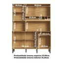 Ver imagem 4 de Armário de Cozinha Compacta com 6 Portas 1 Gaveta 151cm 100% MDF Geórgia Espresso Móveis Bege/Amêndoa/Off White
