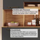Ver imagem 5 de Armário de Cozinha Compacta com 6 Portas 1 Gaveta 151cm 100% MDF Geórgia Espresso Móveis Cinza/Amêndoa/Chumbo