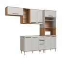 Ver imagem 3 de Cozinha Modulada Compacta Isabelle 4 Peças com Torre Quente para 2 Fornos Bege/Freijó/Arenas