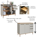 Ver mais imagens de Cozinha Modulada Isabelle 6 Peças com Torre Quente Para 2 fornos