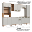 Ver imagem 7 de Cozinha Modulada Isabelle 6 Peças com Torre Quente para 2 Fornos Bege/Freijó/Arenas