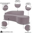 Ver imagem 3 de Sofá Living 3 Lugares 230cm Braço Esquerdo Mozart D06 Veludo Rosê - Mpozenato