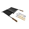 Grelha Parrilla com Chapa auxiliar + Talheres de Churrasco - 1