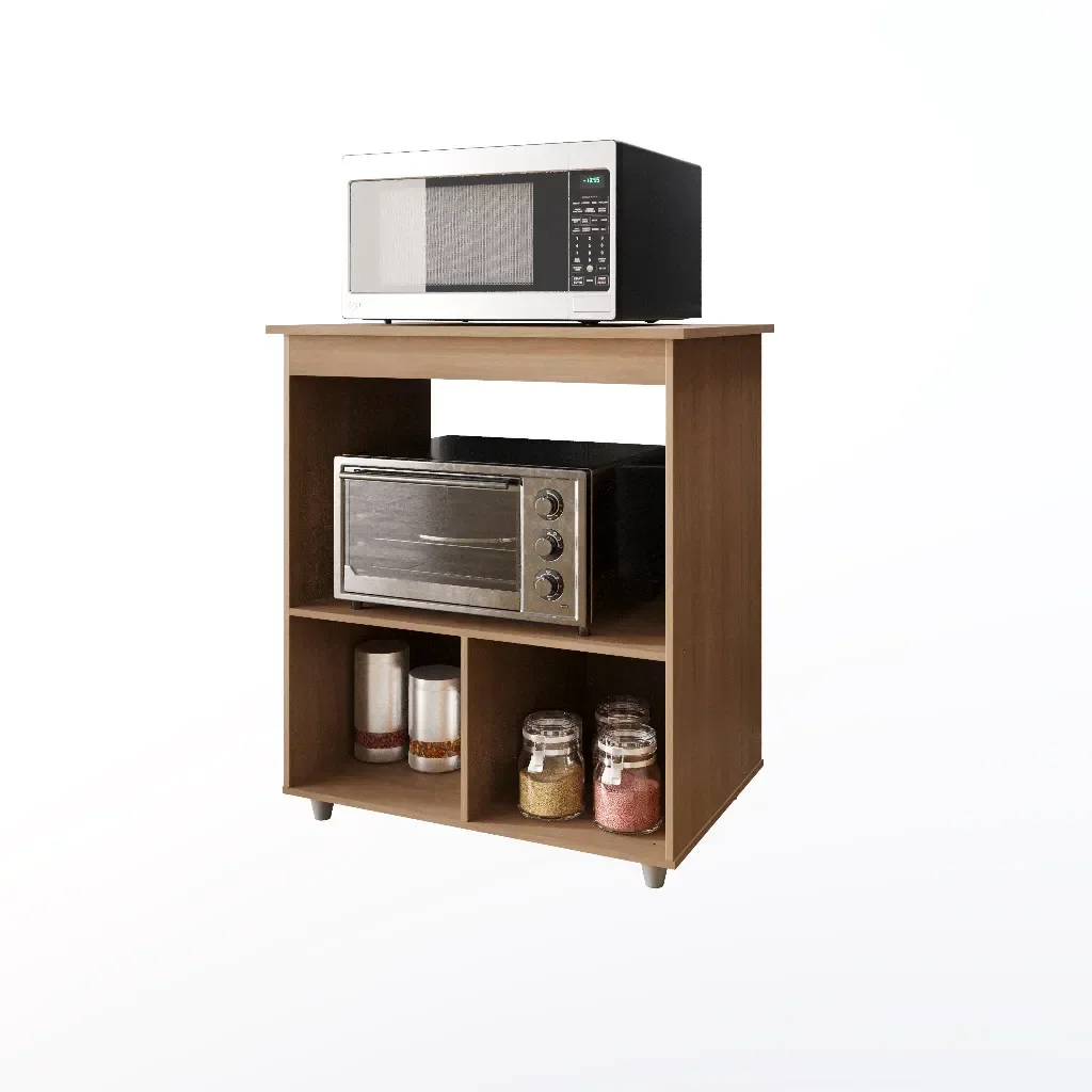 Balcão Angela Multiuso P/ Forno e Microondas Compacto Savana Off White - 3