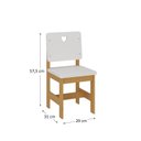 Ver imagem 4 de Cadeira Infantil Sofia Madeira Maciça e MDF Branco/Mel