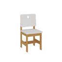 Ver imagem 3 de Cadeira Infantil Sofia Madeira Maciça e MDF Branco/Mel