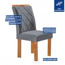 Ver imagem 5 de Mesa de Jantar 4 Lugares Kansas/Arthus com Vidro Cinamomo/Off White/Suede Cinza 17991 - Cel Móveis