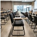 Ver imagem 7 de Poltrona Universitária Trix Estofada com Prancheta Fixa - Corino Preto - 35121
