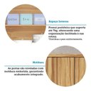 Ver imagem 6 de Armário Aéreo de Cozinha 80cm com 2 Portas Caneladas 100% MDF Noruega Espresso Móveis Marrom/Amendoa