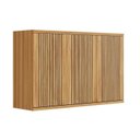 Ver imagem 1 de Armário Aéreo de Cozinha 120cm com 3 Portas Fresadas 100% MDF Noruega Expresso Móveis Marrom/Amendoa