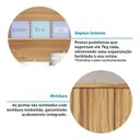 Ver imagem 6 de Armário Aéreo de Cozinha 120cm 3 Portas Caneladas 100% MDF Noruega Espresso Móveis Marrom/Amendoa
