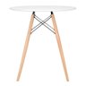 Mesa Eames 70 Cm Branco + 4 Cadeiras Eiffel Dsw Rosa Claro - 9