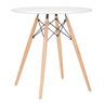 Mesa Eames 70 Cm Branco + 4 Cadeiras Eiffel Dsw Rosa Claro - 10