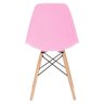 Mesa Eames 70 Cm Branco + 4 Cadeiras Eiffel Dsw Rosa Claro - 5