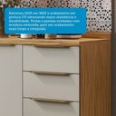 Ver imagem 7 de Balcão de Cozinha 120cm com 2 Portas 3 Gavetas e Tampo 100% MDF Noruega Espresso Móveis Bege/Amêndoa