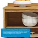 Ver mais imagens de Balcão de Cozinha 120cm com 2 Portas 3 Gavetas e Tampo 100% MDF Noruega Espresso Móveis Bege/Amêndoa