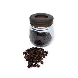 Moedor de Café Manual Vidro Plastico Inox Ceramica - Marrom - 7