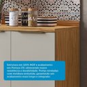 Ver imagem 5 de Balcão de Cozinha 80cm com 2 Portas e Tampo 100% MDF Noruega Espresso Móveis Bege/Amêndoa/Off White