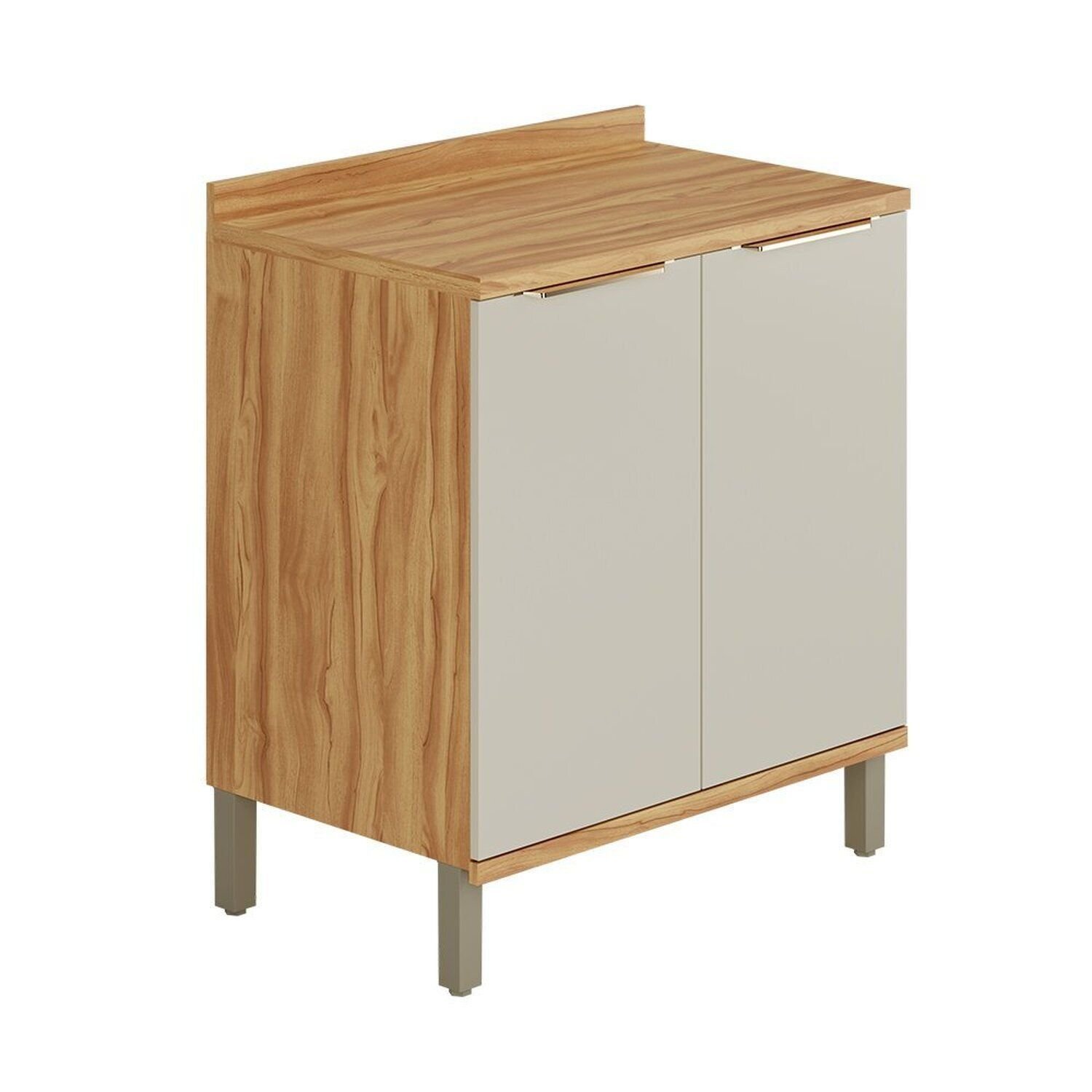 Balcão de Cozinha 80cm com 2 Portas e Tampo 100% Mdf Noruega Espresso Móveis