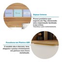 Ver imagem 7 de Balcão de Cozinha 80cm com 2 Portas e Tampo 100% MDF Noruega Espresso Móveis Bege/Amêndoa/Off White