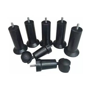 Kit para Cama Box Solteiro com 4 Pes e 2 Rodizio Preto Altura 13cm