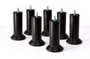 Ver imagem 6 de Kit para Cama Box Solteiro com 4 Pes e 2 Rodizio Preto Altura 13cm