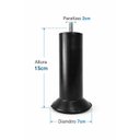 Ver imagem 7 de Kit para Cama Box Solteiro com 4 Pes e 2 Rodizio Preto Altura 13cm