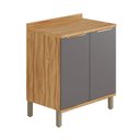 Ver imagem 2 de Balcão de Cozinha 80cm com 2 Portas e Tampo 100% Mdf Noruega Espresso Móveis