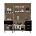 Ver imagem 4 de Kit Cozinha Compacta Vitória 178 cm 5 Portas 4 Gavetas Moblis: Savana Preto