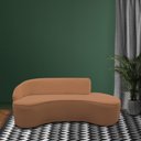 Ver imagem 2 de Sofá Curvo 02 Lugares 150cm Braço Direito Eron Bouclê Terracota - CasaePoltrona