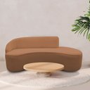 Ver imagem 1 de Sofá Curvo 02 Lugares 150cm Eron Braço Direito Bouclé Terracota - Nexta Casa