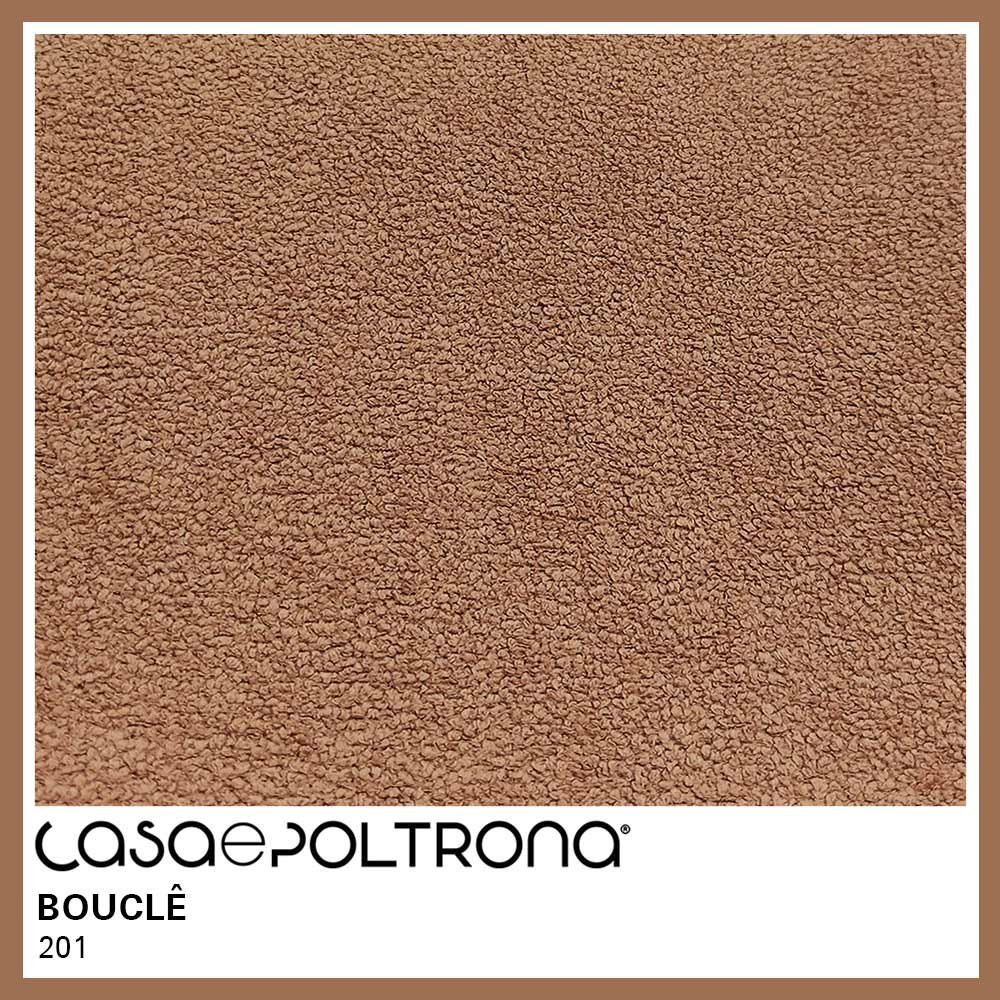 Sofá Curvo 02 Lugares 150cm Braço Direito Eron Bouclê Terracota - CasaePoltrona - 5