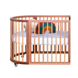 BERÇO MULTIFUNCIONAL CRESCER GÊMEOS MADEIRA JEQUITIBÁ NATURAL COM COLCHÃO INCLUSO - 1