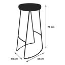 Ver imagem 5 de Kit 4 Banquetas Altas Togo Industrial Madeira Maciça Peroba Rosa - Desk Design